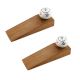 2 Pieces Mixed Floral Crackle Ceramic Wooden Door Stopper